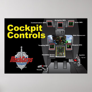 MechCorps Cockpit Controla poster Horizontal