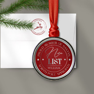 Medalha de Enfeite da Lista Legal Personalizada