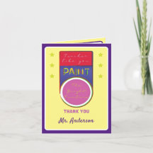 Medalha de honra do professor Cartões de agradecim