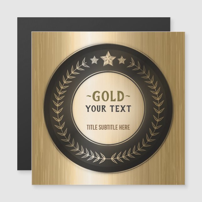MEDALHA DIY IMPRESSÃO PERSONALIZADA Ouro #1 Campeã (Frente/Verso)
