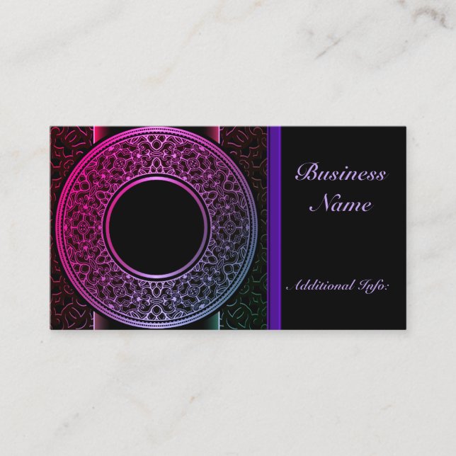 Medalhão Colorida Cartão de visita (Frente)