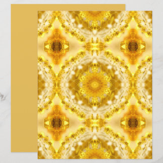 Medalhão no Padrão de Batik Amarelo-Ouro de Mostar