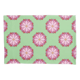 Medalhão Verde-Asiático Pastel Rosa Floral
