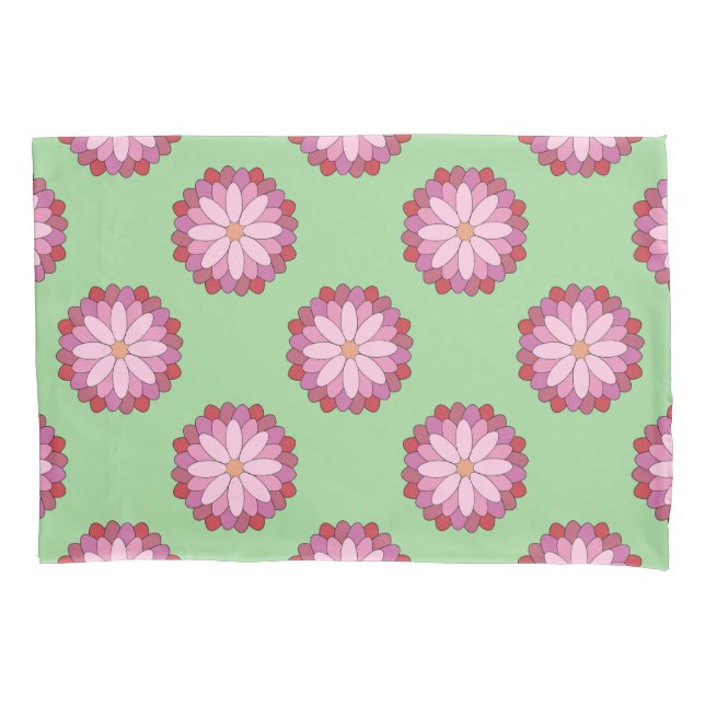 Medalhão Verde-Asiático Pastel Rosa Floral (Frente)