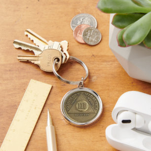 Medallion Gift Chaveiro de 3 anos de Sober Anniver