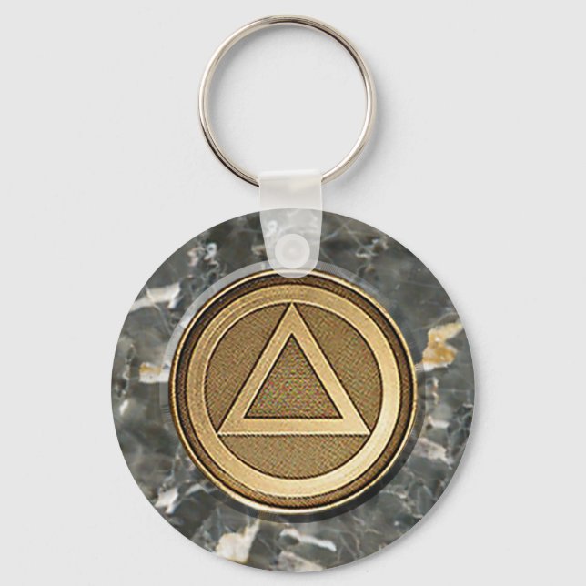 Medallion Recovery Sobriety Sober Chaveiro (Frente)