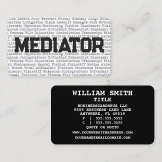 Mediator Legal Words Cartão de visita