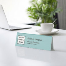 Medical Hospital Logo Staff Desk Name Plaques