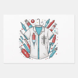 Medical Wrapping Paper – Syringe & Vial Art