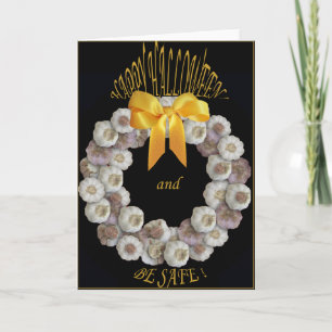 Medicamento de cartão contra a coroa de alho vampi