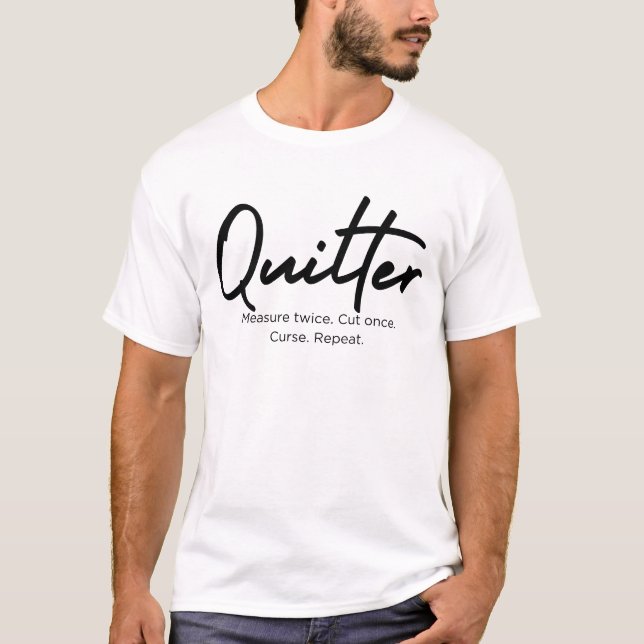 Medição Dupla. Corte uma vez. t-shirt (Frente)
