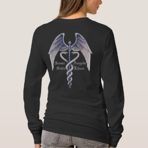 Médico alguns anjos salvar o t-shirt longo das
