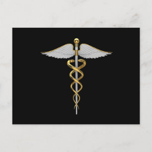 Médico - Caduceus - Cartão postal - SRF