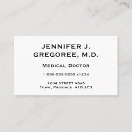 Médico elegante e mínimo cartão de visita