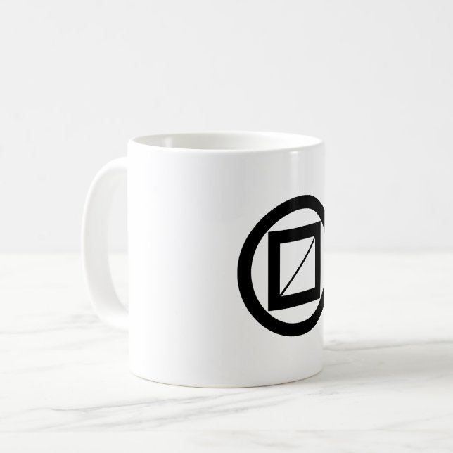 Medida arborizada em círculo de caneca de café (Frente Esquerda)