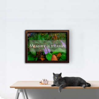 Medida é sabedoria do tesouro dizendo poster