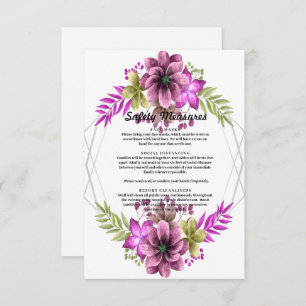 Medidas De Segurança Floral A Cor Rosa E Verde