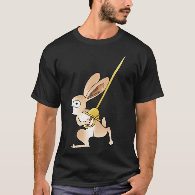 Medieval Rabbit &amp; Rapier Classic T-Shirt (Frente)