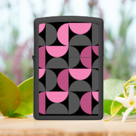 Médio Século moderno cor-de-rosa, preto e cinza