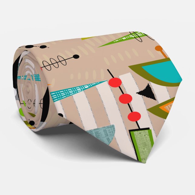 Médio-Século Moderno Gravata para Homens #31 (Rolled)