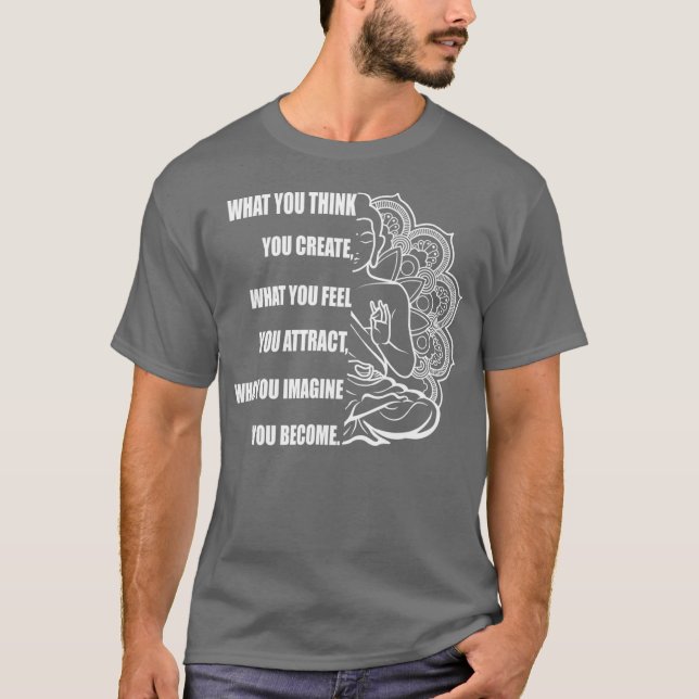 Meditação Buda Lei De Camisa De Atração (Frente)