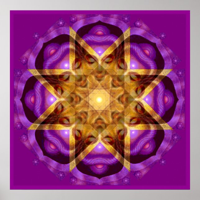 Meditação Buddha Mandala Zen Poster de Arte Espiri (Frente)