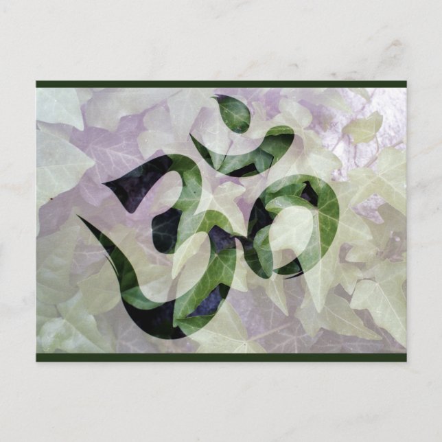 meditação com cartão postal (Frente)