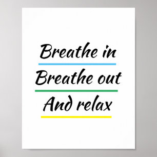 Meditação de ioga respira poster