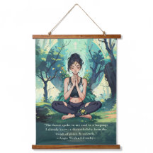 Meditação de Yoga em Floresta Natural Citações Mes