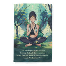 Meditação de Yoga em Floresta Natural Citações Mes