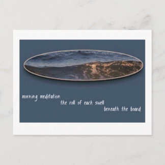 Meditação matinal Haiku Cartão postal