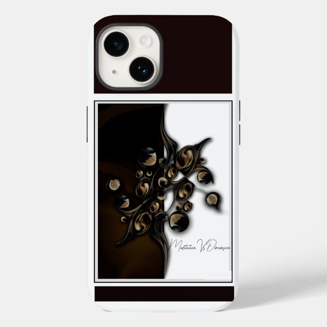 "Meditação Vs Dimension", Apple iPhone 14 Case (Verso)