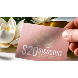 Meditação YOGA Desconto Cupão Lealdade Dourada Lot