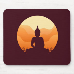 Meditando Buda Sunset Mousepad