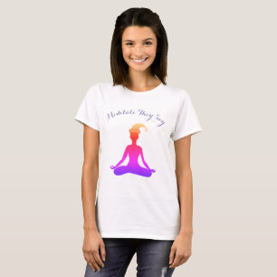 Meditar Que Dizem Camisa Colorida Positiva