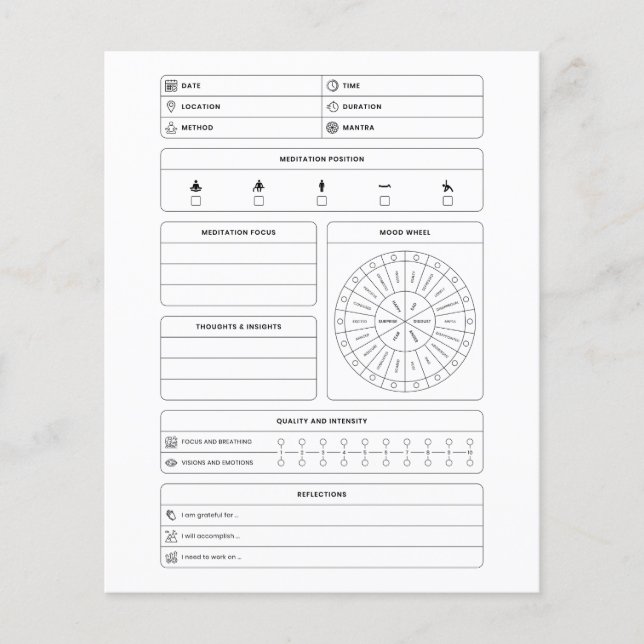 meditation diary (Frente)