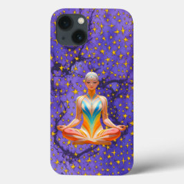 Meditativa Mulher e design de padrão estelar único