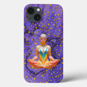 Meditativa Mulher e design de padrão estelar único