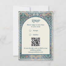 Mediterranean tiles - RSVP card