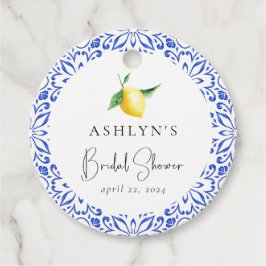 Mediterrâneo Azulejos Noiva Limão Etiqueta para Fa