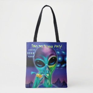 Medium Tote Bag Alienígena Leve-me à sua festa