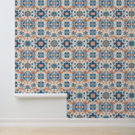 Medley Floral Azul e Coral