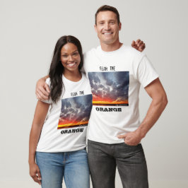 Medo da camiseta laranja