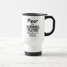 Medo Da Caneca de viagem Do Jogador Do Handbell