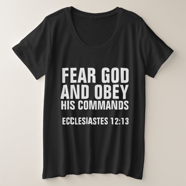 MEDO DEUS E OBEDEÇA SUAS T-shirts COMANDANTES (Frente do Design)