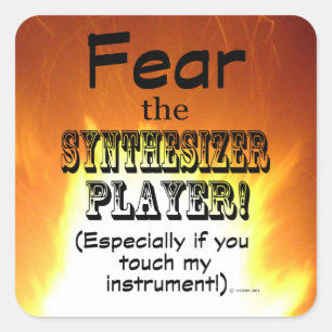 Medo Do Adesivo Quadrado Do Synthesizer Player