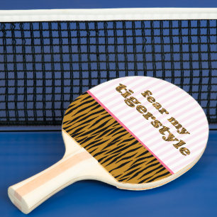 Medo do meu estilo Tigre Raquete de ping pong de