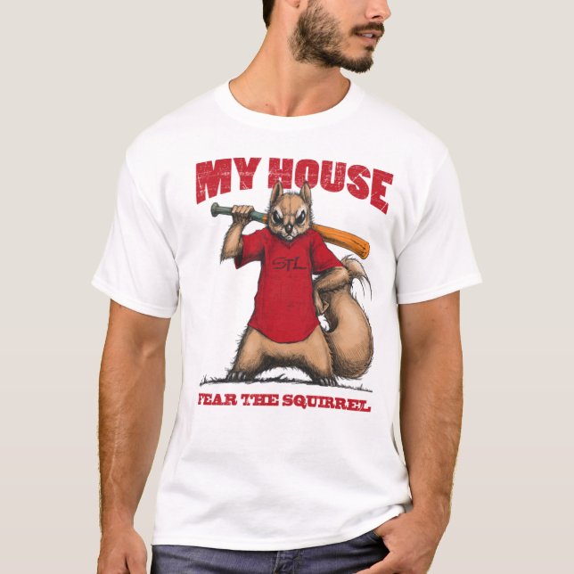 Medo do t-shirt do esquilo da reunião o esquilo (Frente)