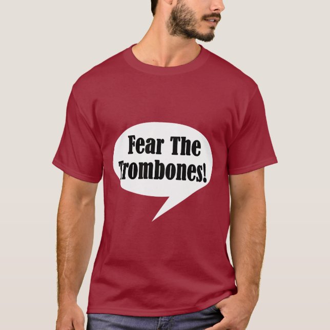 Medo engraçado o t-shirt dos Trombones (Frente)