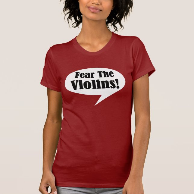 Medo engraçado o t-shirt dos violinos (Frente)